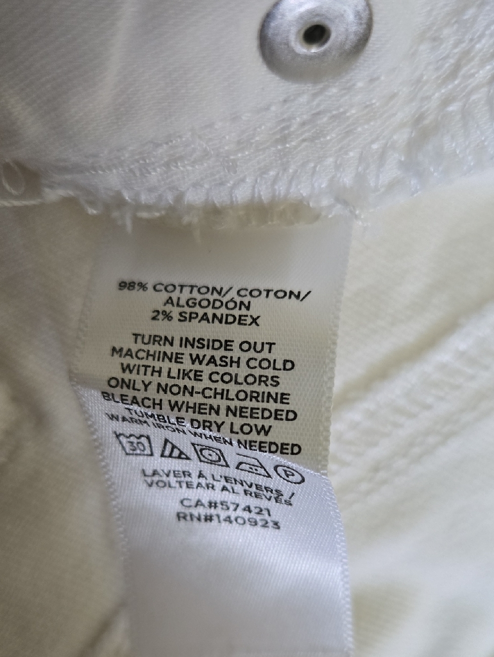 Ann Taylor Loft White Curvy Skinny Crop Jeans 30 10 - Picture 6 of 6